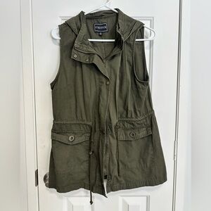 Cyston Olive Green Hooded Vest